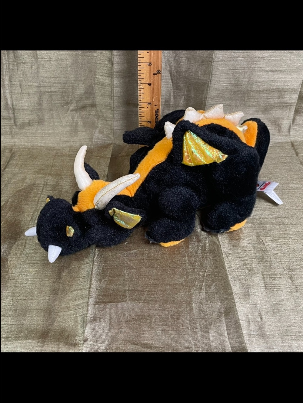 Ganz Webkinz Lava Dragon HM463 Plush Stuffed Animal NO CODE - Preowned